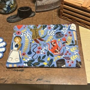 Rifle Paper Co. Hard-to-Find Alice in Wonderland Zip-Up Pouch—Excellent!